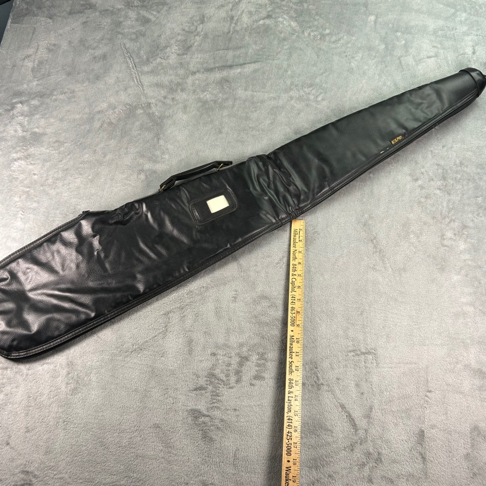Kolpin Black Faux Leather Soft Firearm Case 52 Inch Yellow Quilted Lining